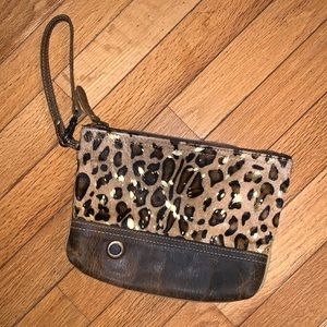 Myra Pouch in Cheetah Leopard with Gold